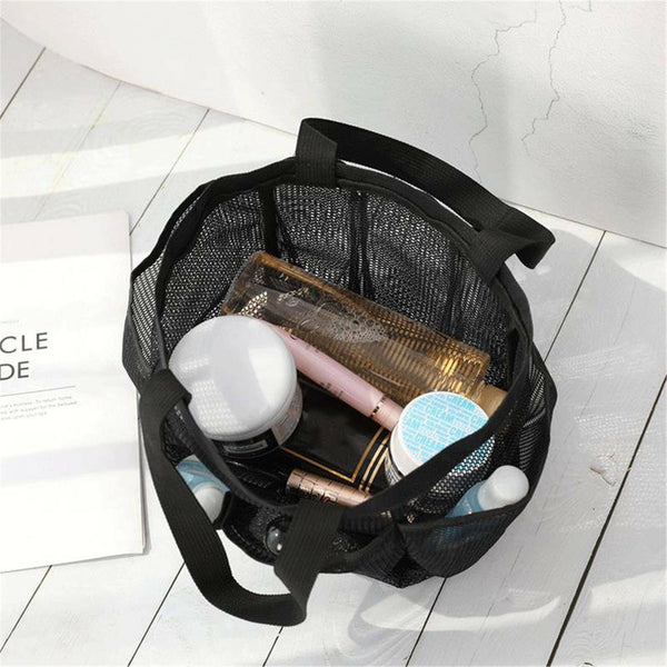 Mesh Shower Bag Caddy 8 Pocket Bathroom Tote Toiletry Bath Organizer Portable AU