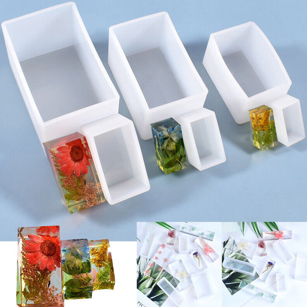 Rectangle Epoxy Resin Mold Dried Flower Specimen Making Mould Craft DIY Tool AU