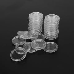 10X 40.8mm Coin Holder Capsules Box Storage Clear Round Display Coin Cases Round