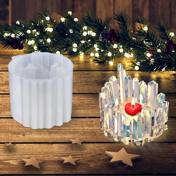 1/2X Resin Candle Holder Molds Silicone Candlestick Mould Epoxy Casting Mold AUS