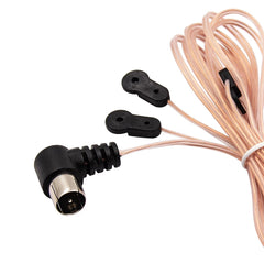 2M F Type FM Antenna 75 Ohm Male Plug For Home Radio Stereo Signal Receiver Use