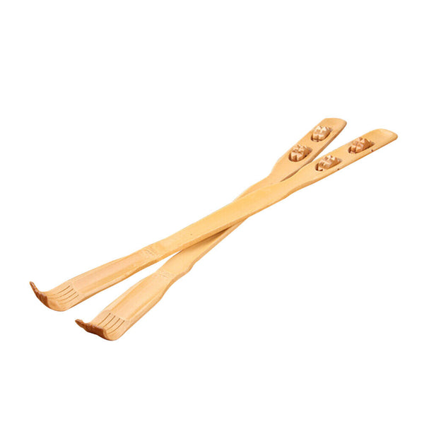 5PCS Long Reach Wooden Bamboo Scratch Back Scratcher Body Massage Itchy Relieve