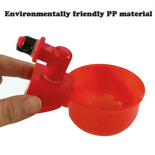 8x Automatic Chicken Water Cup Waterer Poultry Drinking Bowl Feeder Drinker Tool