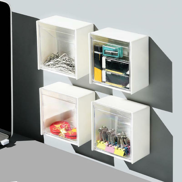 UP to 4X Clear Wall Mounted Storage Box Little Tiny Things Organizer Cases AU