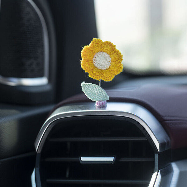 Fashion Car Dashboard Shaking Head Plant Flower Ornaments Automobile Decoration