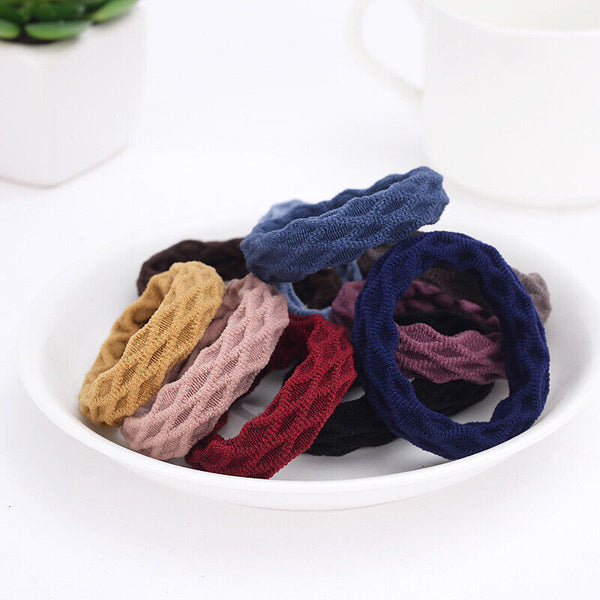 50PCs Colorful Girls Hair Ties Rubber Bands Ropes Rings Ponytail Holder Fashion
