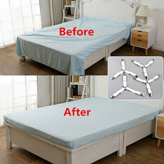 Bed Sheet Clips 4pc – Triangle Mattress Grippers & Fastener Straps