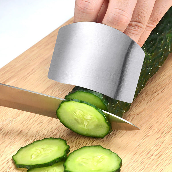 1/2PCS Kitchen Tool Slice Knife Finger Protector Safe Stainless Steel Hand Guard