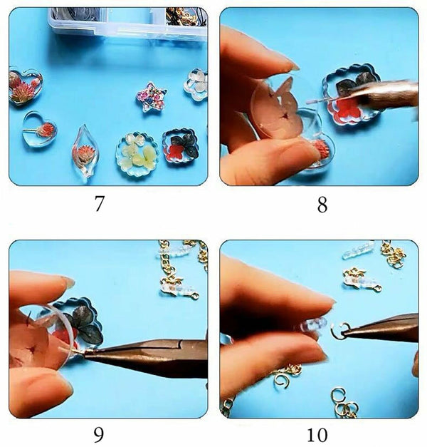 115/128PCS Resin Casting Molds Silicone Mold DIY Jewelry Pendant Making Craft AU