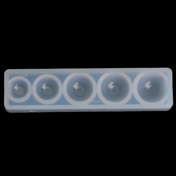 2X Silicone Mold Round Beads Resin Mould Necklace Pendant Jewelry Craft Tool DIY