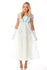 New Light blue Medieval Princess Vintage Queen fancy dress costume with gloves - Lets Party
