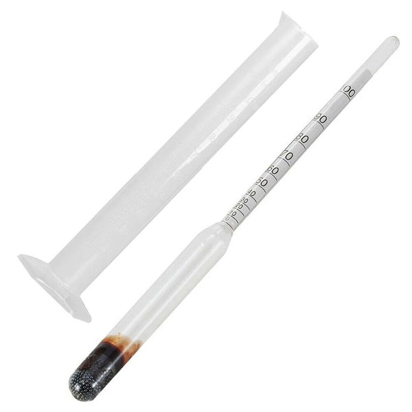 Alcohol Hydrometer Distilling 0-100% Meter with Measuring Cup 100ml - Lets Party