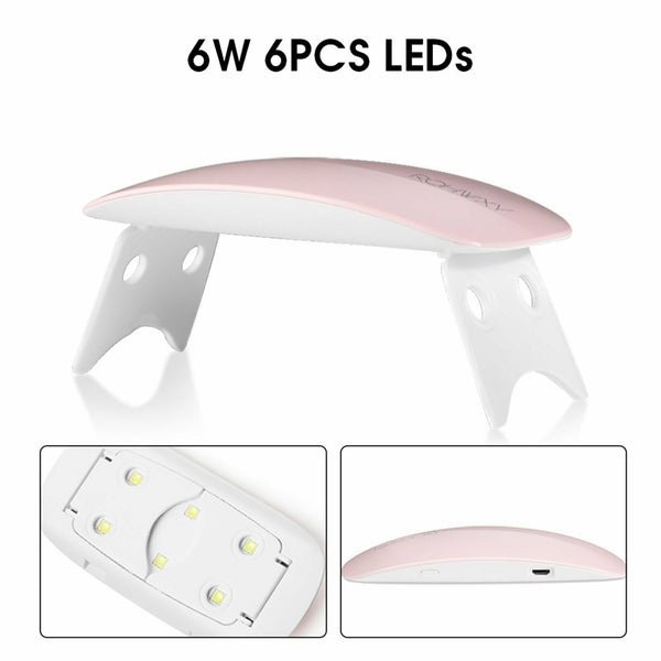 Mini LED Lamp Manicure Light Polish UV Gel Art Curing Machine 6W Nail Dryer DIY - Lets Party