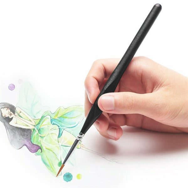 6x Pro Extra Fine Detail Watercolour Painting Acrylic Miniature Paint Brushes AU - Lets Party