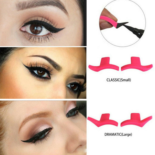 Wing Eyeliner Template Tool Cat Vamp Stamp Easy to Stencil Makeup Eye Kit Brush - Lets Party