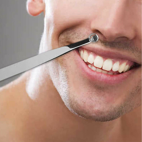 Universal Nose Hair Trimming Tweezers Stainless Steel Round Tip Nasal Cleaning - Lets Party