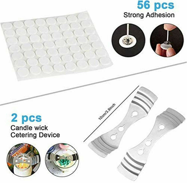 122PCS Candle Making Kit Diy Candle Craft Tool Set Pouring Pot Wick Wax Kit Gift - Lets Party