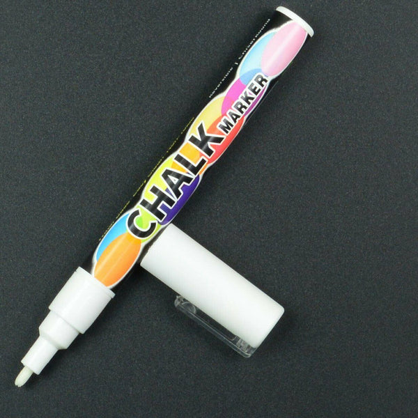 2X3mm Liquid Chalk Marker Pens Dual Nib White LED Writing Board Glass Pen Window - Lets Party