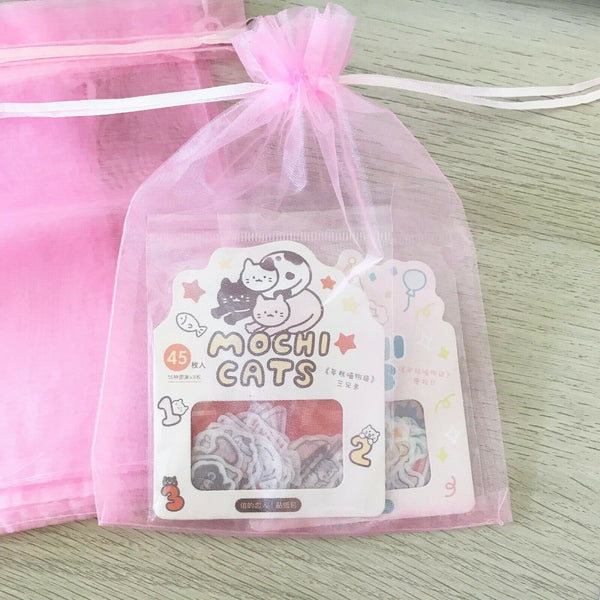 10/50 pcs Organza Bag Sheer Bags Jewellery Wedding Candy Packaging Beads Gift - Lets Party