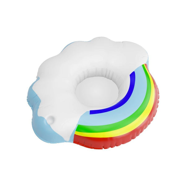 Inflatable Rainbow Cloud Floating Drink Cup Can Beer Holder Swimming Pool Bath Beach Party - Lets Party