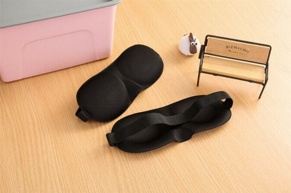 Travel Sleep Eye Mask Soft Memory Foam Padded Shade Cover Sleeping Blindfold - Lets Party