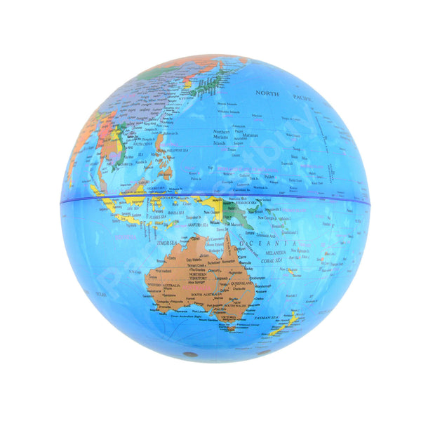 20cm Blue Ocean World Globe Map With Swivel Stand Geography Table Educationa Toy - Lets Party