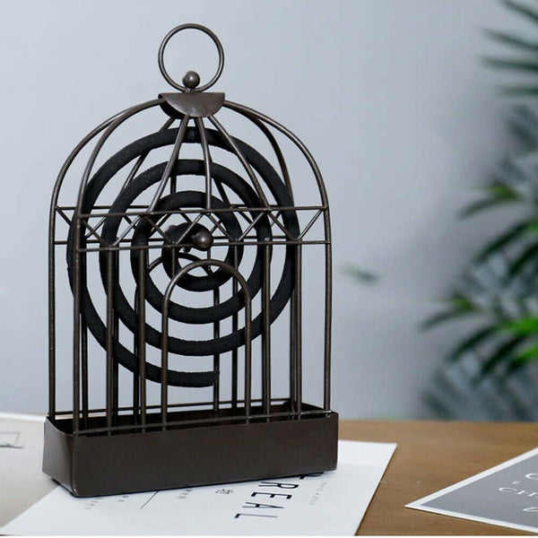 Mosquito Coil Holder Outdoor Birdcage Decor Burner Repellant Garden Mozzie Home - Lets Party