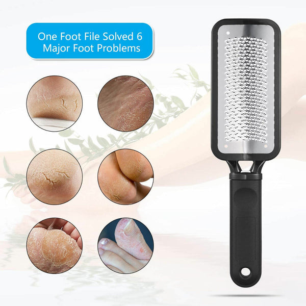 White Stainless Steel Foot File Scraper Grater Pedicure Rasp Callus Remover Tool - Lets Party