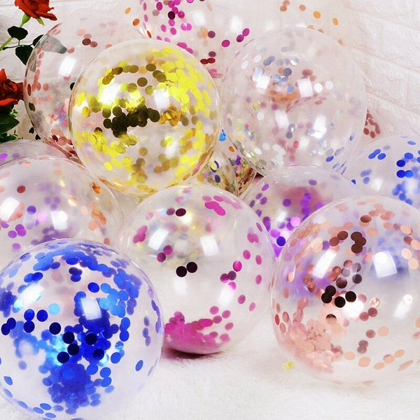 45cm Giant Clear Confetti Balloon Latex Balloons Wedding Birthday Party Balloons - Lets Party