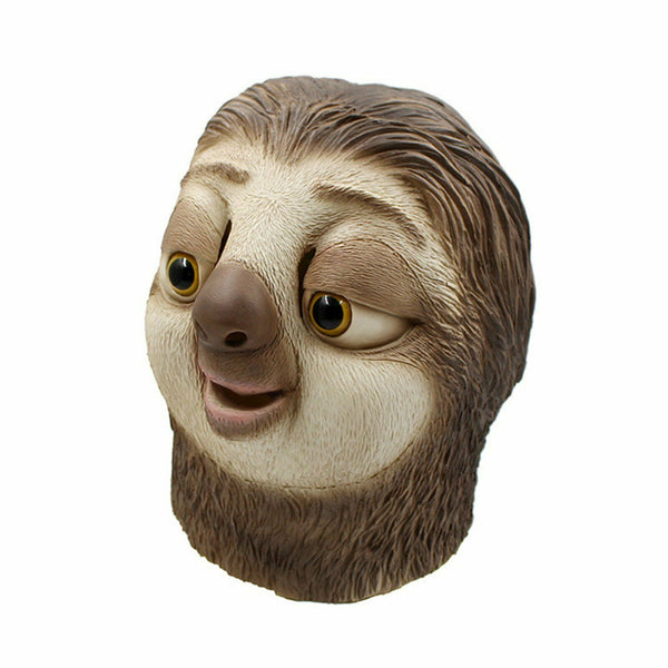 Halloween Latex Mask Full Head Animal Cosplay Costume Zootopia Sloth Props Party - Lets Party