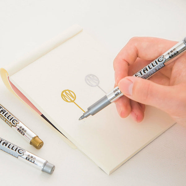 Gold Silver Metallic Liquid Marker Pen Pens Waterproof Album Photo Wedding Card - Lets Party