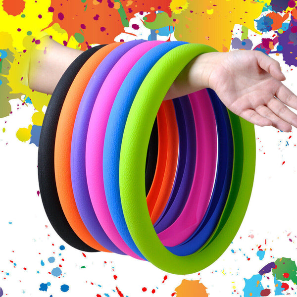 32-40CM Car Steering Wheel Cover Protector Universal Leather Texture Silicone