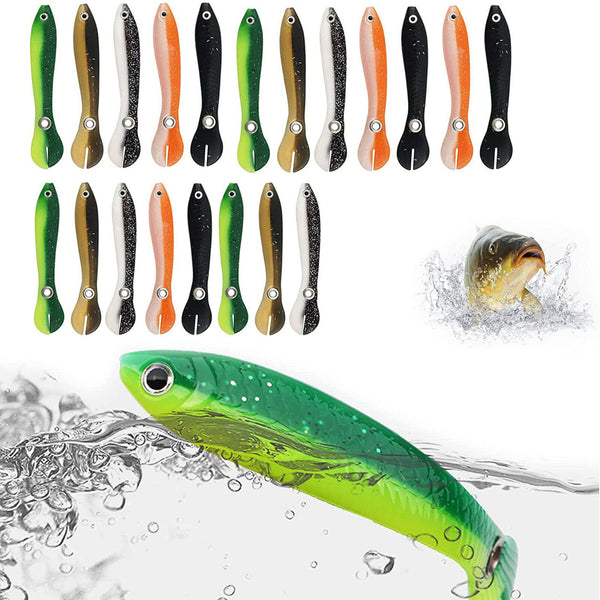 10PCS Fishing Lure Fake Bait Soft Bionic Fishing Lure Saltwater Freshwater Lures