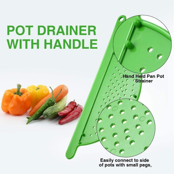 Saucepan Strainer Clip Drainer Plastic Pot Pan Kitchen Rice Pour Water AU Stock