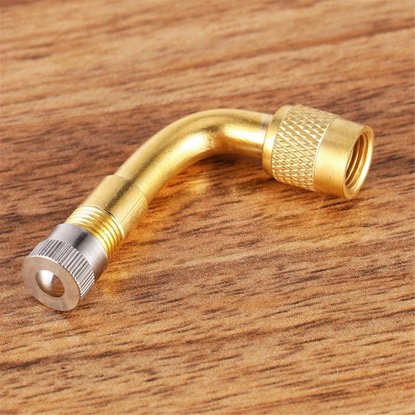 8PCS Valve Extension Tyre Stem Adapter Core Cap 90°Angle Car Bike Truck Brass AU
