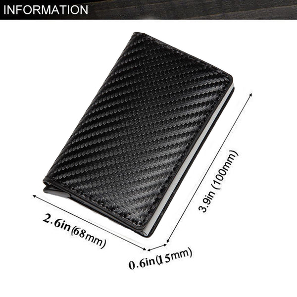 Men RFID Blocking Leather Trifold Credit Cards ID Holder Money Clip Wallet Purse