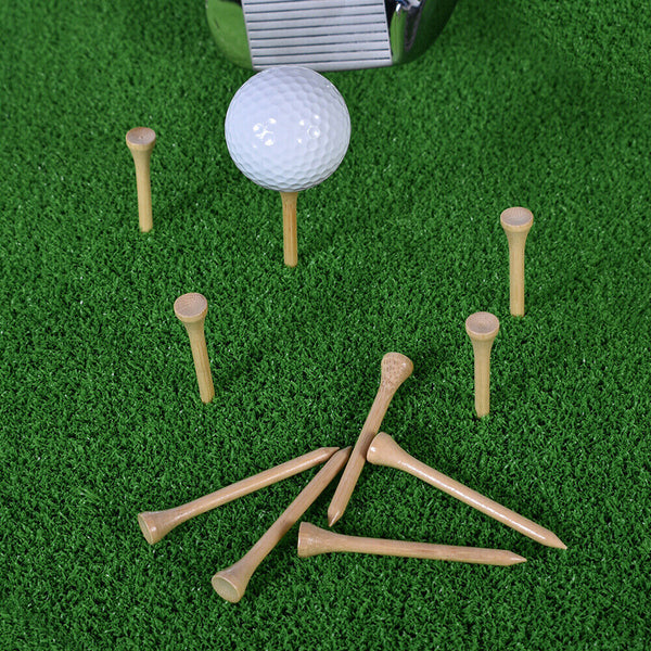 UP 200Pcs Bamboo Wooden Golf Tees 70mm & 83mm 2 Size Golf Accessories Training