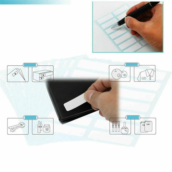336pcs Self Adhesive Sticky White Blank Label Stickers Note Tag Craft 13x38mm AU