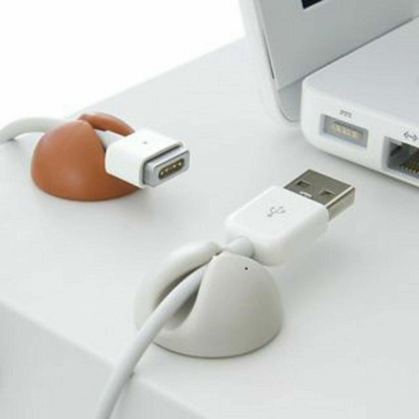 40PCS Multi-Purpose Cable Wire Clips Tidy Cord Lead Organiser USB Charger Holder
