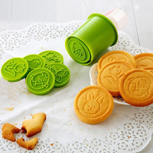 6Pcs/Set Tools Biscuit Mould With 6 Patterns Cutter Mold Cookie Stamp Christmas