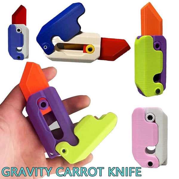 3D Gravity Carrot Knife Toys Plastic EDC Fidget Toys Anxiety Stress Relief Toy