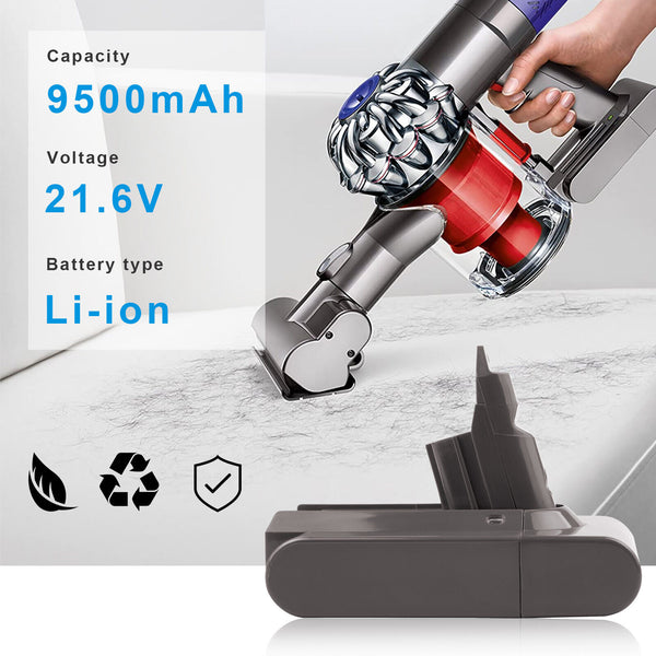 9.5Ah For Dyson V6 Battery Animal Slim Absolute Motorhead Trigger SV03 DC61 DC62 - Lets Party