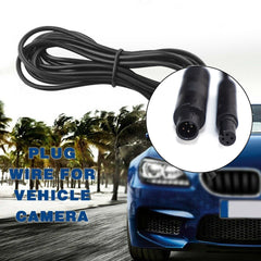 2M Car Reverse Rear View Backup Dash Camera Extension Cable 4Pin Connector Wire