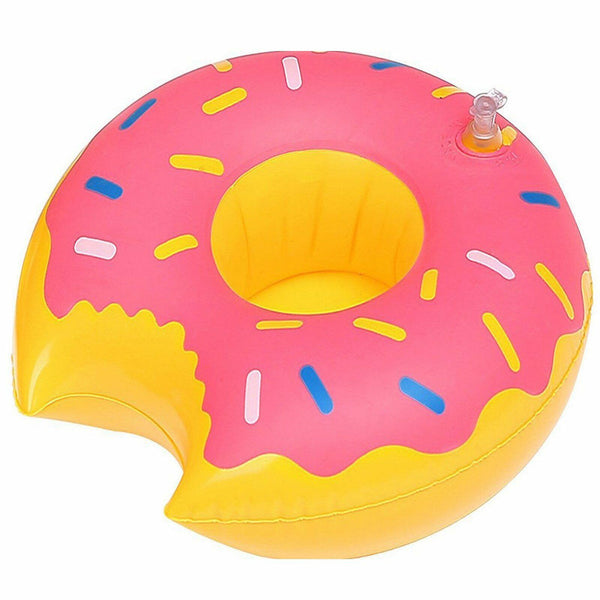 10X Inflatable Doughnut Drink Holder Floating Cup Holders Pool Can Holder Party