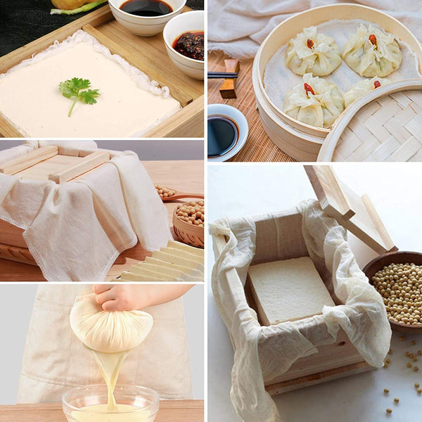 4pcs Cheesecloth Cheese Food Grade Reusable Muslin Butter Filter Cloth 274x91cm