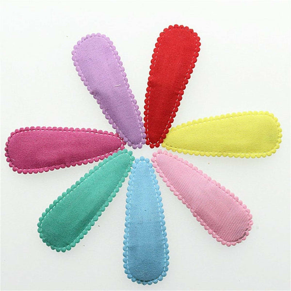 10X Snap Clips Baby Girl Toddler Linen Small Bow Fringe Hair Clip Accessory New