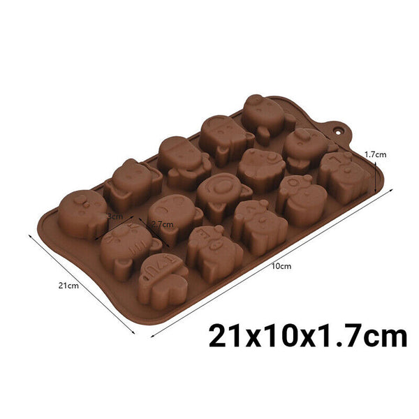 Love Animal Silicone Cake Mold Jelly Cookies Chocolate Baking Mould Ice Cubes AU