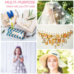 20pcs White Flower Lace Butterfly Applique Trims Embroidery Motif Craft Sewing