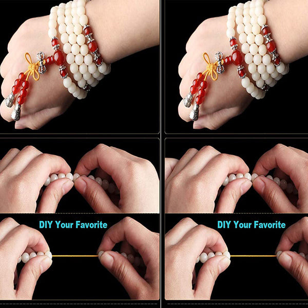 13 Colour Elastic Beading Thread Cord String Bracelet Alphabet Letter Cube Beads