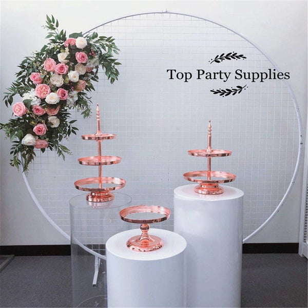 1Tier Mirror Top Cake Stands Rack Cake Holder Wedding Birthday Party Decor Gold